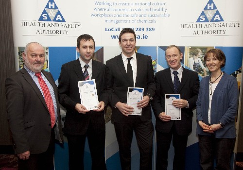 photo, IT Carlow, winners, finalist, student competition, construction, 2011, 2012, design, safety, TLIG, HSA, Henry Hickey, Robert Downey, Noel Conalty
